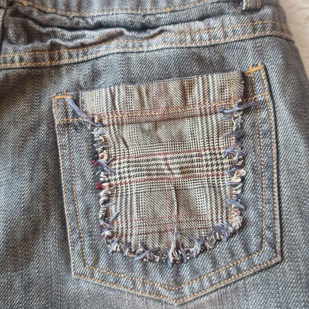AMIRI Checkered Denim with Embroidered Details - Picture 5 of 12